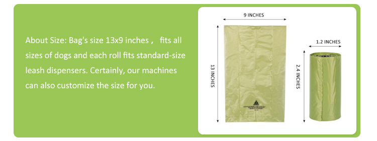 Plastic Doggy Scent Zero Waste Dog Poop Bags / Compostable Poop Bags Portable Biodegradable