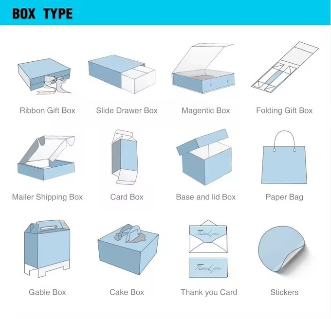Customizable Printing Hard Rigid Cardboard Luxury Reusable Color Box For Packing