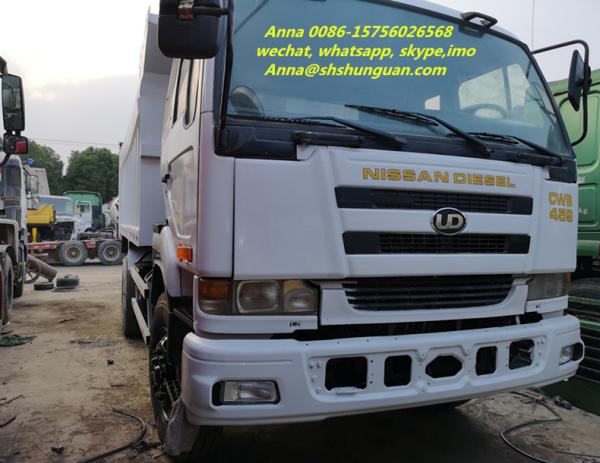 Cheap Durable 25 Tons Used Dump Trucks , Japan 10 Wheel Dump Truck PF6 Engine for sale