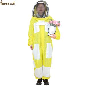 Quality 3 Layer Yellow Beekeeping Outfits Ventilated Apicultura Beekeeping Suit wholesale