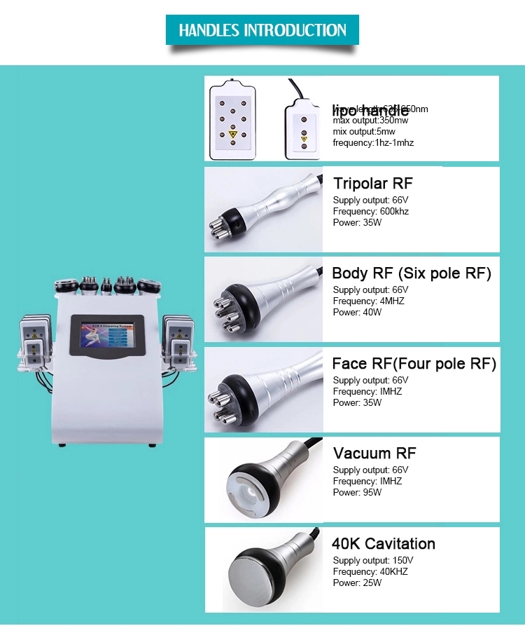 DPL Lipolysis Slim Portable 6in1 Ultrasonic Liposuction Slimming Cavitation Machine Cellulite Removal