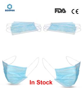 Quality Soft Lining Surgical 3 Ply Face Mask Non-Woven Fabrics Ear loop wholesale