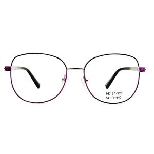 Quality MD157 Womens Square Stainless Steel Optical Frames 54-17-140 Size wholesale
