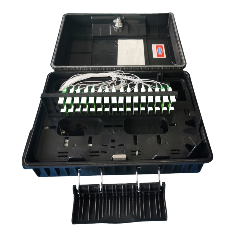 TCP Network FTTX FTTH 32 Cores PLC Splitter Distribution Box for Outdoor Wall Mounting