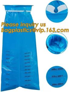 Quality emesis vomit bag disposable,Used for hospita/ travel /airplane/ disposable blue plastic vomit bag with ring Medical Emes wholesale