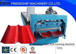 Quality Color Steel Aluzinc Panel Standing Seam Roll Forming Equipment Hydraulic System wholesale