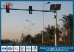 Hot Dip Galvanized Traffic Light Pole , Single Arm Traffic Signal Pole