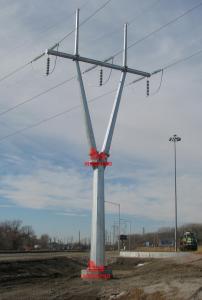 Quality 138KV single circuit pole Y frame structure wholesale