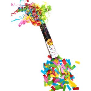 Quality 25cm Non Gas Mixed Paper Soaring Streamer Party Confetti Cannon wholesale