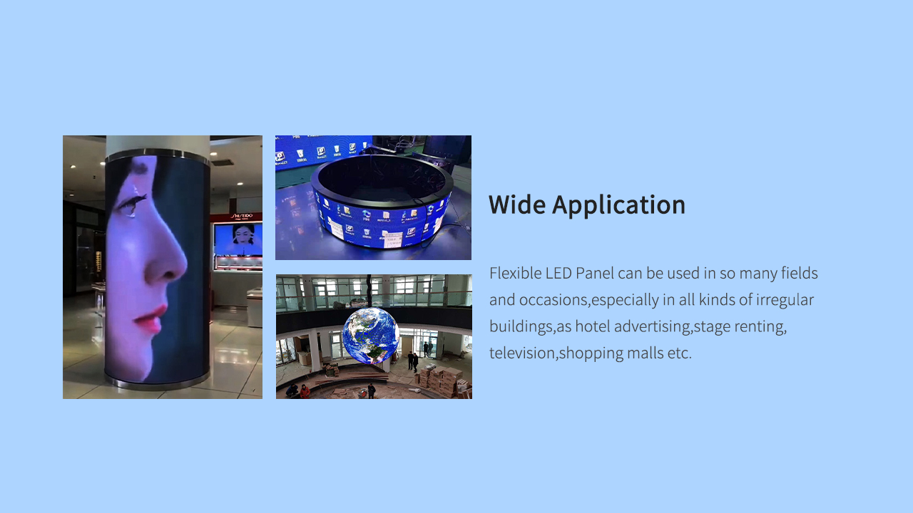 1500cd/Sqm P2 Flexible LED Display Module , Indoor Flexible LED Panel Screen Display