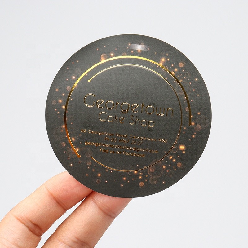 1.5in Black Glossy Sticker Paper For Packaging Cosmetics Beauty