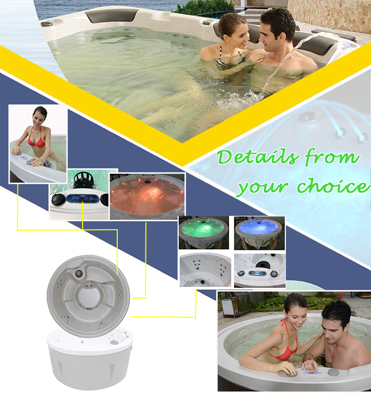 Round Hotel Whirlpool Massage Bathtub Hot Spring Spa Outdoor Hot Tubs