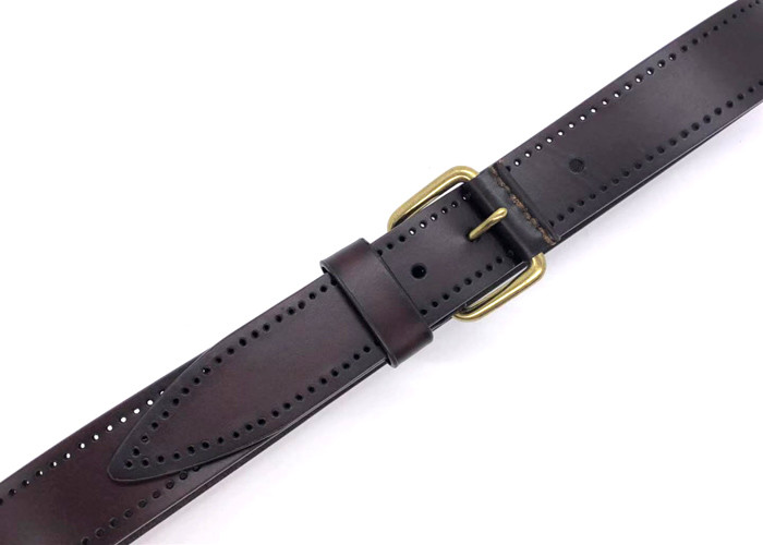 Mens Genuine Leather Brown Color Casual Jean Belt 1-1/2 Inches Wide