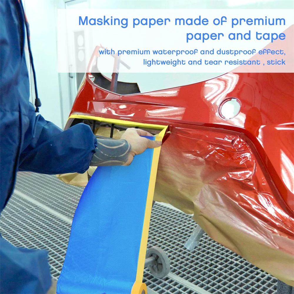 Universal Plastic Sheet Roll For Car Overspray Masking Film Single Sided