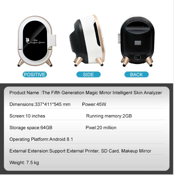 Magic Mirror 3d Facial Skin Analyzer Machine With Shooting Analyzing Displaying