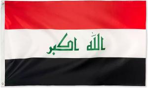 Quality Polyester Iraq National Flag 3x5ft Single/Double Sided Printing Flags wholesale