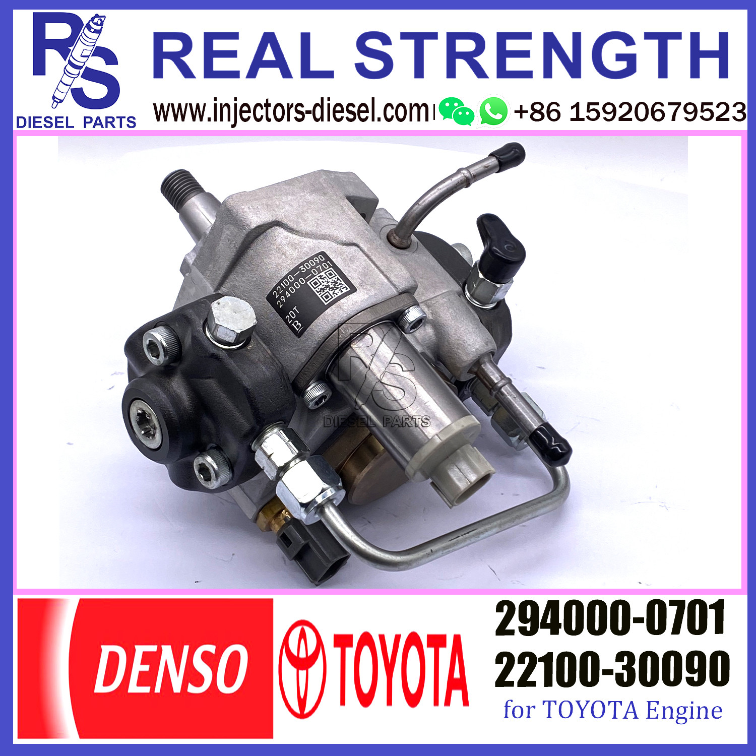 Denso 294000-0700 294000-0701 Common Rail Pump for Toyota 1KD 2KD 294000-0700 294000-0701 22100-30090