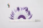 Stripped Heckle Feather Fan , Goose Hand Held Feather Fans For Decoration