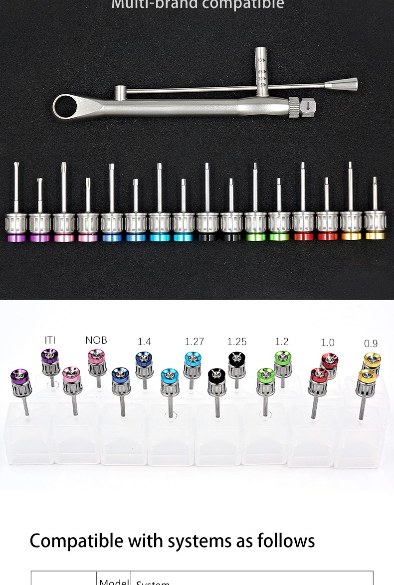 Autoclavable Dental Implant Tools Screwdriver Set Lightweight
