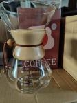 Stocked Classic Series 1-3 Cup Wood Neck Pour-Over Maker 6-Cup Natural Coffee