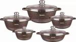 Hot Sale Aluminium Cooking Pot Set Medical Stone Cookware Non Stick Cookware Set