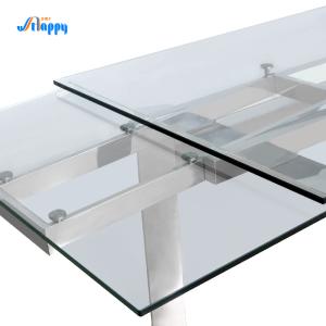 200cm Extending Glass Rectangle Dining Table DT-31120 Ready To Assemble Furniture