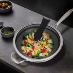 Factory Wholesale PFOA Free Non Stick Works 18/8 Stainless Steel Wok Pan with