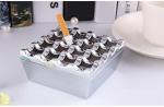 Novelty 16 Grids Stainless Steel Square Cigarette Ashtray