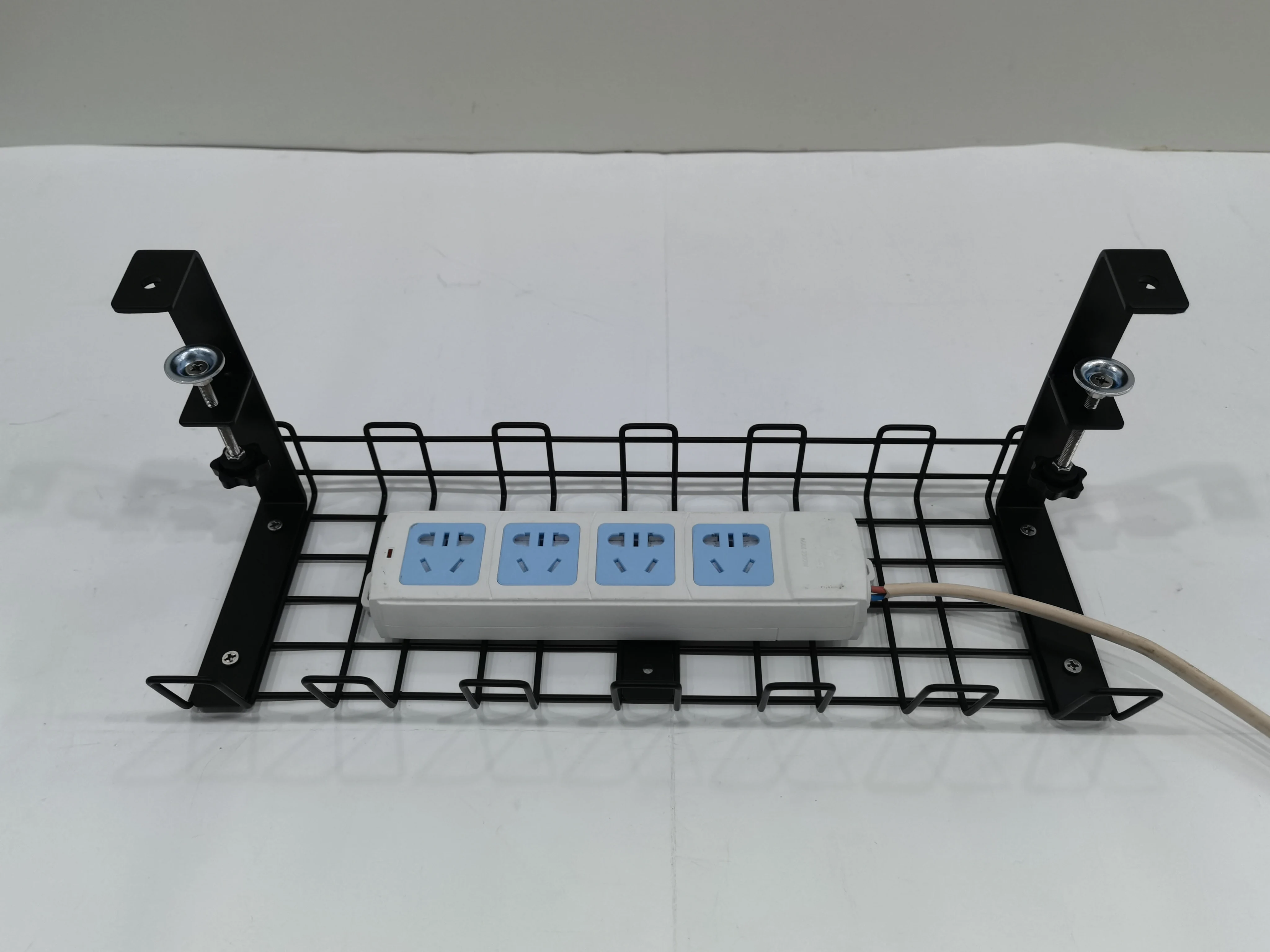 Innovative Under-Desk Cable Management Rack for Organized Wire Management in Offices