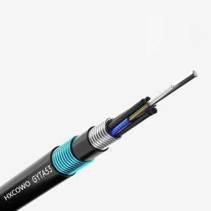 Quality HXCOWO GYTA53 48 Core G652D PE Underground Armored Fiber Optic Cable with LSOH Jacket wholesale