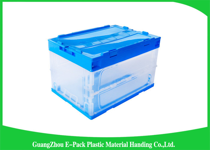 Virgin PP Collapsible Plastic Storage Boxes With Lids , Foldable Plastic Container Waterproof