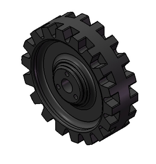 45mm Pitch Snowmobile Parts Tracks 41 Link Robot Rubber Tracks