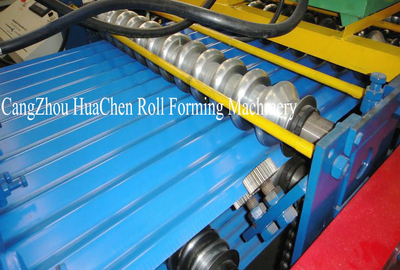 Popuar Size Metal Roof Double Layer Roll Forming Machine With Safe Cover