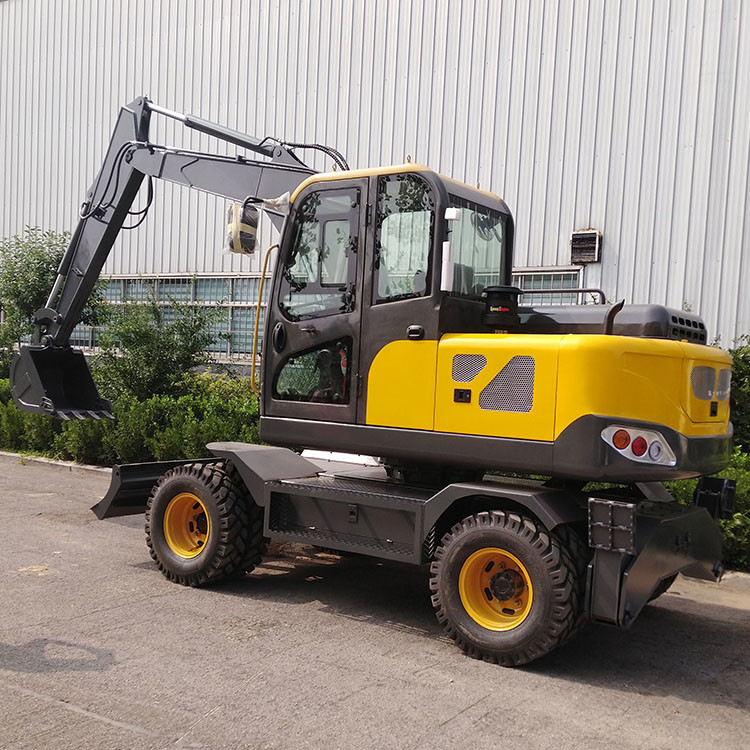 Heavy Duty Construction Equipment Wheeled Excavator Rotary Wheel Wood Grabber Digger