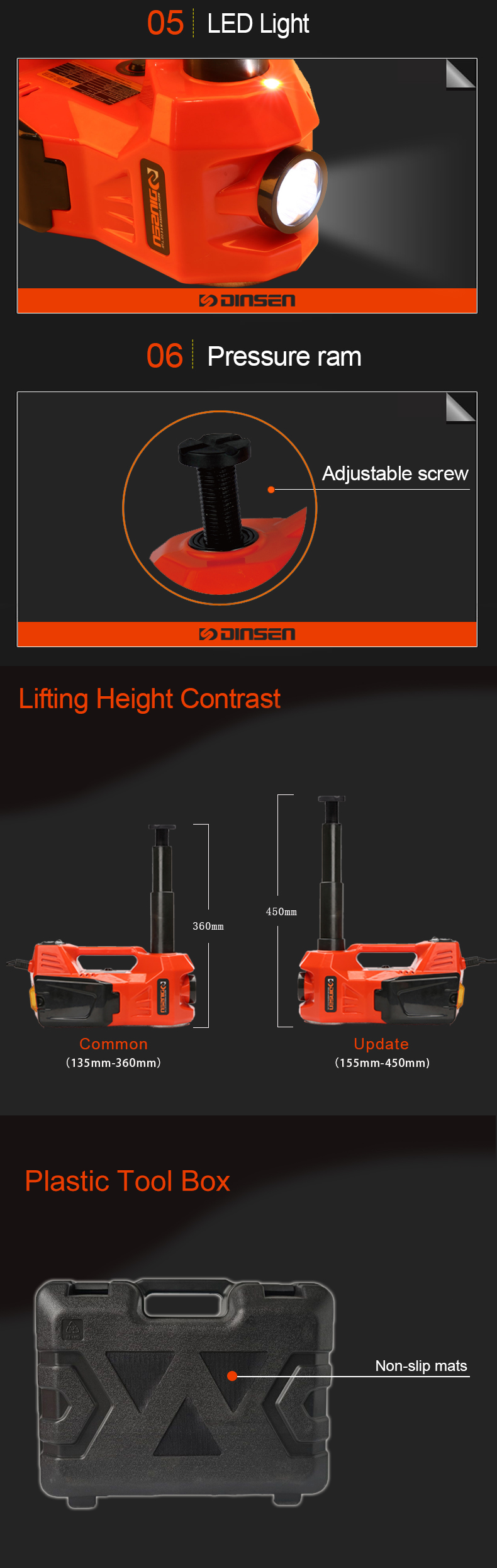 5T Hydraulic Bottle Jack With Pressure Gauge Vehicle Positioning 35L/min