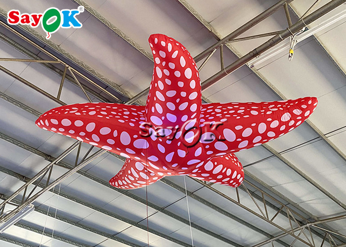 Events Party Decorating Hanging 2m Red LED Inflatable Sea Star