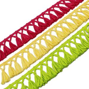 Quality High Tenacity Curtain Carpet 7.5cm Tassel Ribbon Fringe wholesale