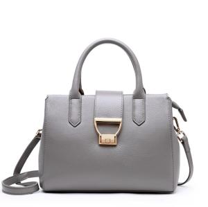 Quality Pure Leather Tote Bags Lock Handbags for Women Cowhide Daily Bag wholesale