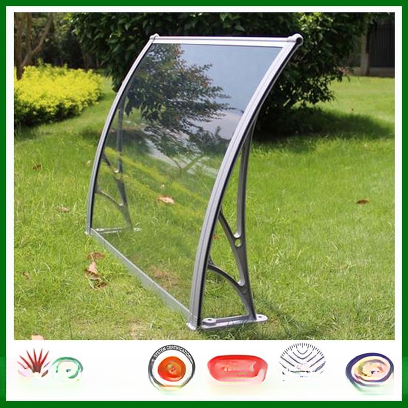 Outdoor Anti UV Polycarbonate Window Door Awning Solid Sheet PP / PA Bracket