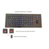 Buy cheap Panel Mounted Metal Rugged Keyboard With Backlit USB Optical Trackball from wholesalers