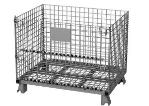Quality Folding Anti Curve Wire Mesh Pallet Cage Euro 800x600 500Kg wholesale