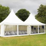 White High Peak Top 20x20 Ft Party Pagoda Marquee For Outdoor Events
