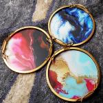 Wear Resistant Round 38cm Diameter Metal Jewelry Tray