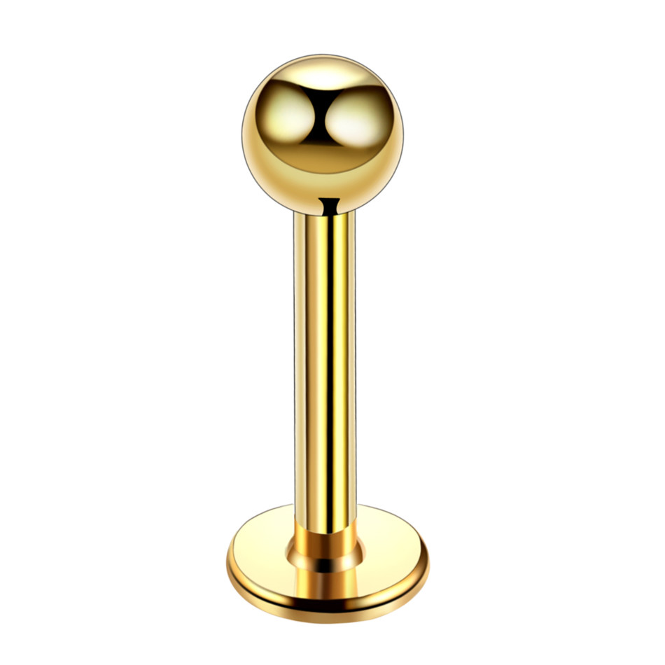 16G Surgical Steel Stud Piercing Gold Labret Lip Ear Cartilage Lip Pircing Ombligo Ear Pircing Body Jewelry