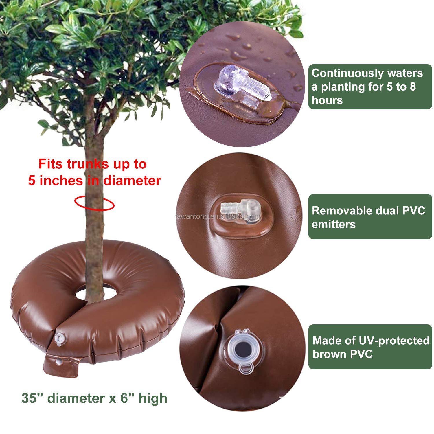 15/20 Gallon Heavy Duty PVC Slow Release Irrigation System for Garden Plant Watering