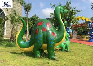 Quality Garden Large DinosaurLife Size Fiberglass Statues Cartoon Shape For Outside Decoration wholesale