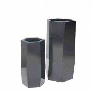 Quality Standing D40cm H80cm Fiberglass Garden Pots Outdoor wholesale
