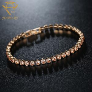 Quality CCT 6.7&quot; Copper Women's Diamond Tennis Bracelets For Anniversary wholesale