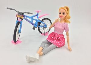 Quality Fashion Doll Children's Play Toys with Bike and Helmet 11 Joints Movable Elbows wholesale