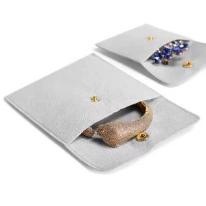 Quality Custom Logo Velvet Jewelry Packaging Bag Small Pouch Necklace wholesale